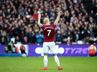 Marko Arnautovic hands in anot...
